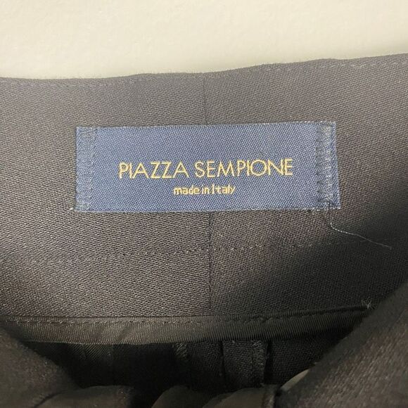 Piazza Sempione Straight Leg Cropped Black Trousers - Picture 3 of 9